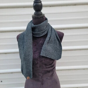 Pugs NWOT Knit Scarf Logo One Size Scarf 56"x12" Blue Turquoise